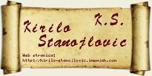 Kirilo Stanojlović vizit kartica